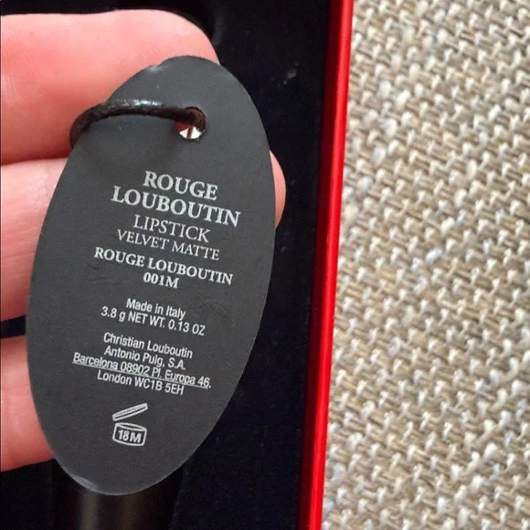 NWT Christian Louboutin Reno Velvet Matte Matte lipstick - Rouge Louboutin 001M - Picture 3 of 3